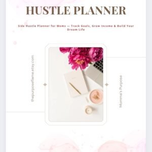 Boss Mom Side Hustle Planner | Track Goals, Grow Income & Build Your Dream Life | Printable PDF