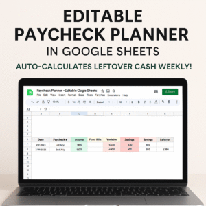 Paycheck Budget Planner (Google Sheets)